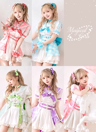 即日発送】-魔法少女-ファンシーチェックセーラー《ハロウィンコスプレ