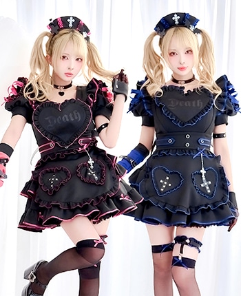 ハートヴァンパイアナース《オリジナルコスプレ14点セット》【Malymoon/マリームーン】【CS25207】