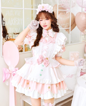 キュアリリィマジカルスカラップメイド《オリジナルコスプレ7点セット》【Malymoon/マリームーン】【CS25201】