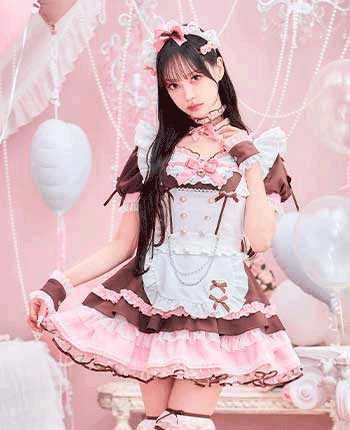 【中村里砂着用】メルティホイップキャンディメイド《バレンタインコスプレ10点セット》【Malymoon/マリームーン】【CS25152】