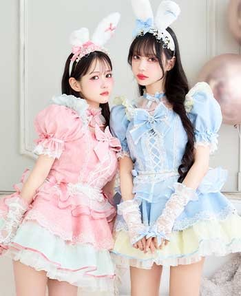 【佐藤ノア&中村里砂着用】ロイヤルマリーレースバニー《オリジナルコスプレ12点セット》【Malymoon/マリームーン】【CS25193-2】