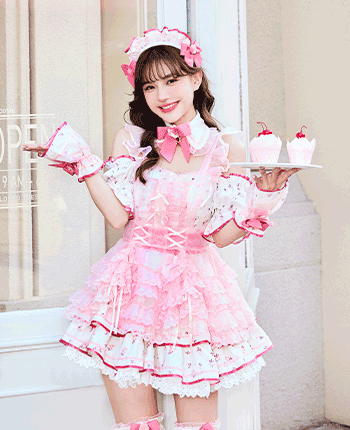 メルティチュールブルームメイド 《オリジナルコスプレ11点セット》【Malymoon/マリームーン】【CS25213】