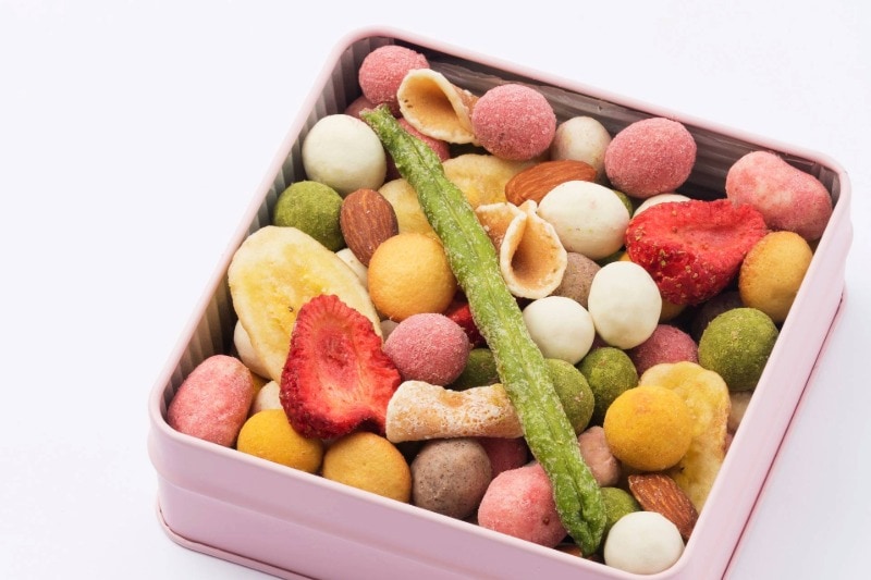 美しいお菓子の吹き寄せ