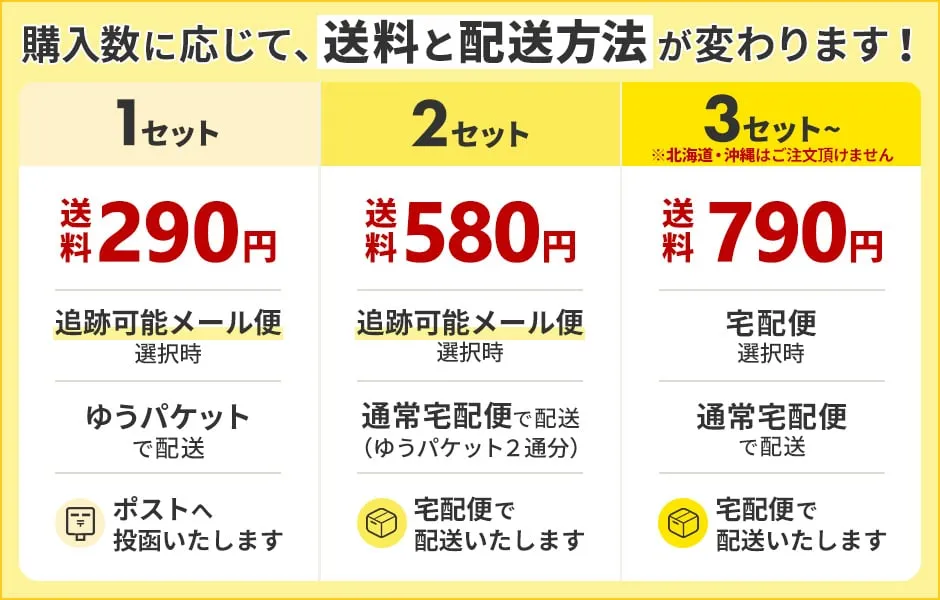 ゆうパケット送料説明