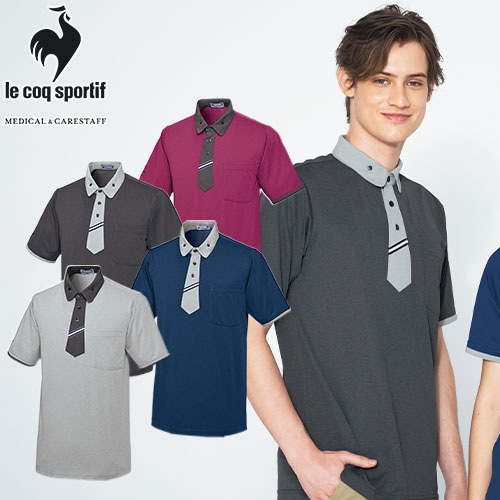 メール便対応】ニット シャツ ポロシャツ UZL3101 ルコック