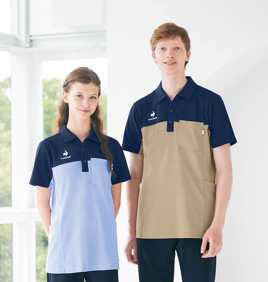 シャツ 介護服 メンズ レディース 男女兼用 ルコックスポルティフ le