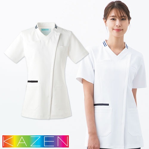 メンズスクラブ 白衣 医療 037 カゼン KAZEN 男性用 半袖 医者 看護師