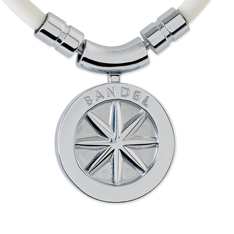 BANDEL Earth バンデル アースミニ47センチ　プレゼント可能 BANDEL Earth mini 磁気ネックレス White×Silver <br>バンデル