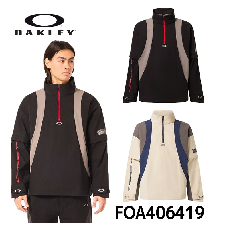 オークリー ゴルフ 2way アイコン シェイプ プルオーバー ジャケット XL オークリー オーバージャケット アイコン シェイププルOAKLEY ICON