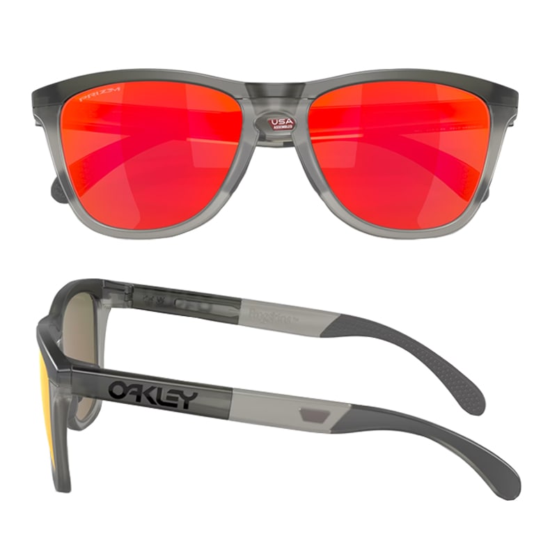 オークリー サングラス フロッグスキン レンジOAKLEY FROGSKINS RANGE(A)OO9284A-0155 MATTE GREY  SMOKE/GREY INK/PRIZM RUBY [日本正規品] | メーカー別,あ行,オークリー | Mスポーツ 本店