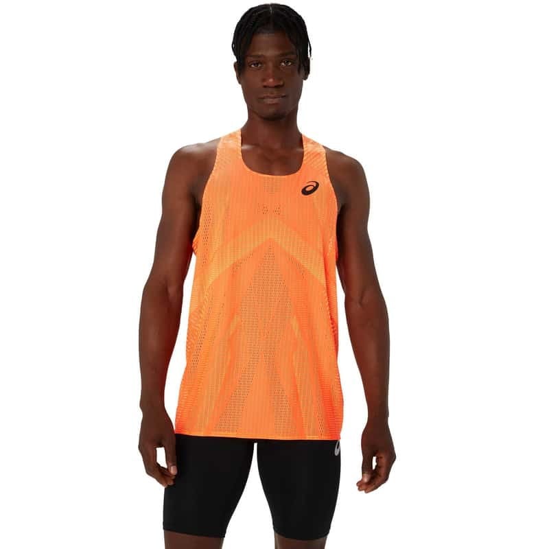 アシックス MEN ACTIBREEZE SINGLET ランニングシャツ SUNRISE RED