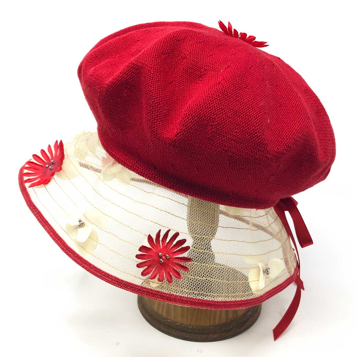 バラ色の帽子 ダッフルハンチング 秋冬 帽子 レディース ハンチング 個性的 チェック柄 Barairo no Boushi 日本製 ウール素材  可愛い ベージュ
