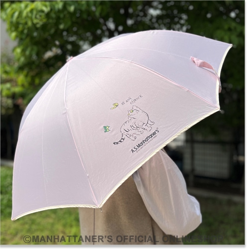 A.S.Manhattaner’s　雨晴兼用長傘　ウォークキャット ピンク-マンハッタナーズ オフィシャル オンライン ショップ