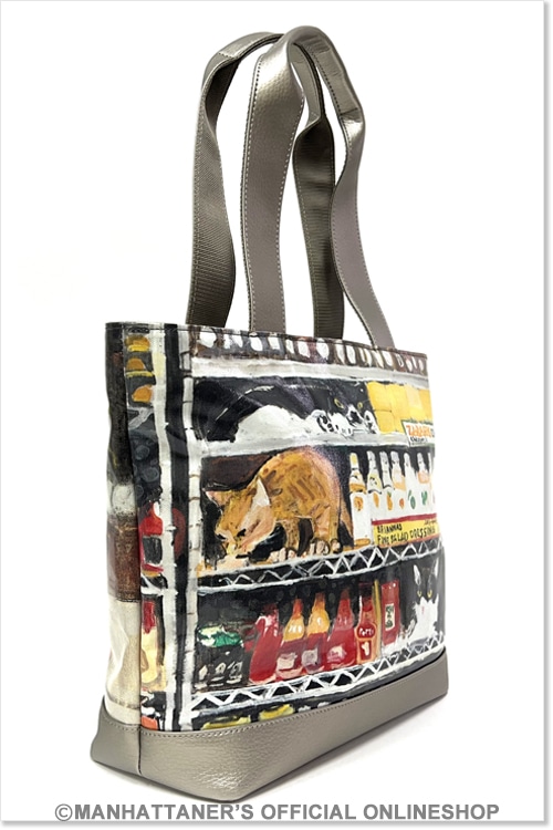 ラッキー トートバッグ 「猫はグルメ」 | バッグ,トート・手提げバッグ