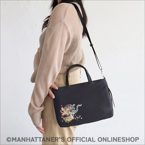 花火 2WAY手提げバッグ「シゲオとバロンの風神、雷神」 | すべての