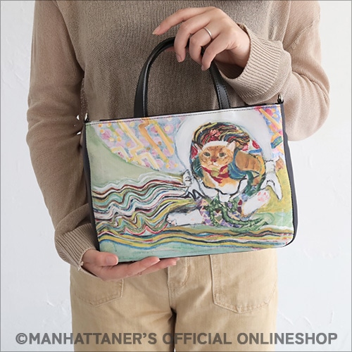 花火 2WAY手提げバッグ「シゲオとバロンの風神、雷神」 | すべての