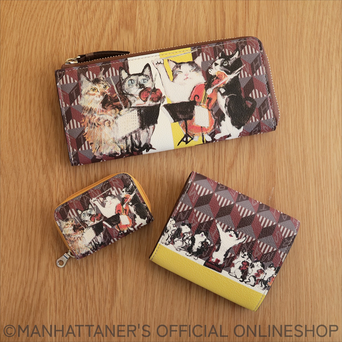 モノグラムパース コインケース「猫の演奏にブラボー」 | 財布 | マンハッタナーズ オフィシャル オンライン ショップ