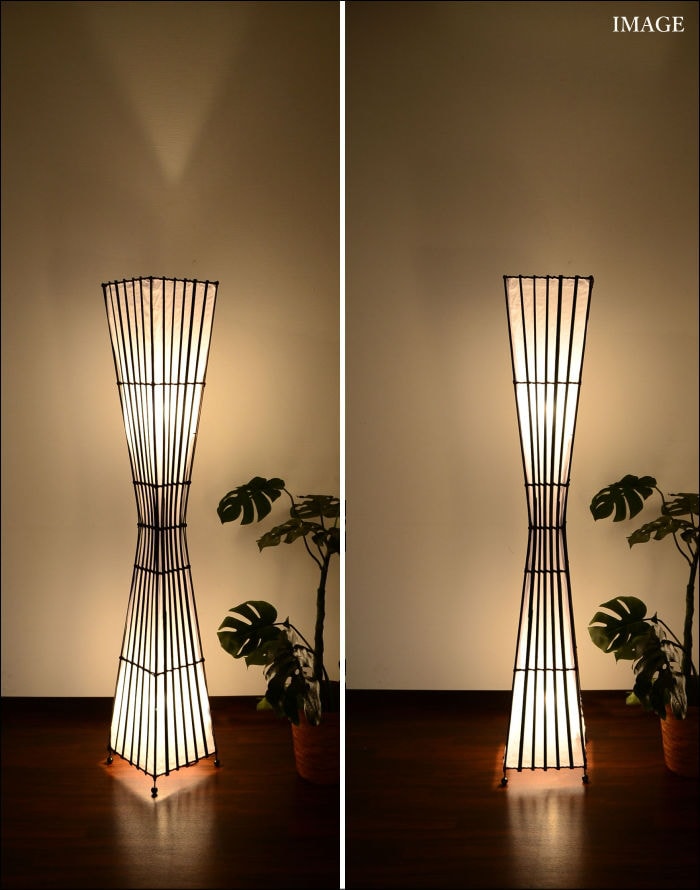 アジアン家具 ランプ 照明 フロアスタンド フロアライト ホワイト 大型 
