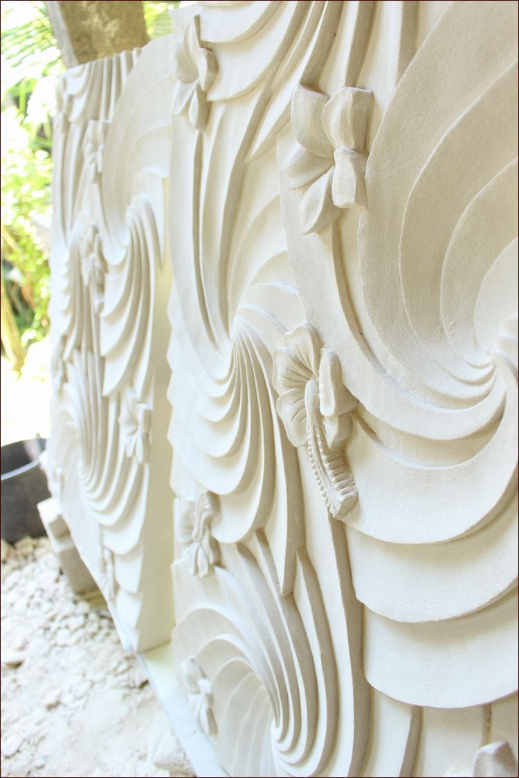バリ島 石彫り ストーンレリーフ 壁面装飾 内外装 外構 アジアン