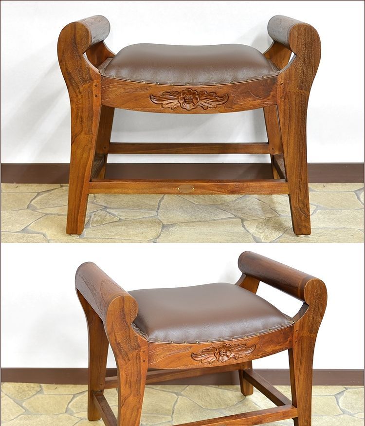 アジアン家具 バリ家具 木製 ベンチ スツール 椅子 チーク 無垢 古材 