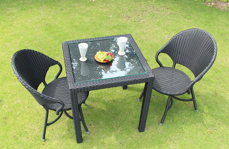 シンセティックラタン 人工ラタン テラス ガーデンテーブル カフェ 