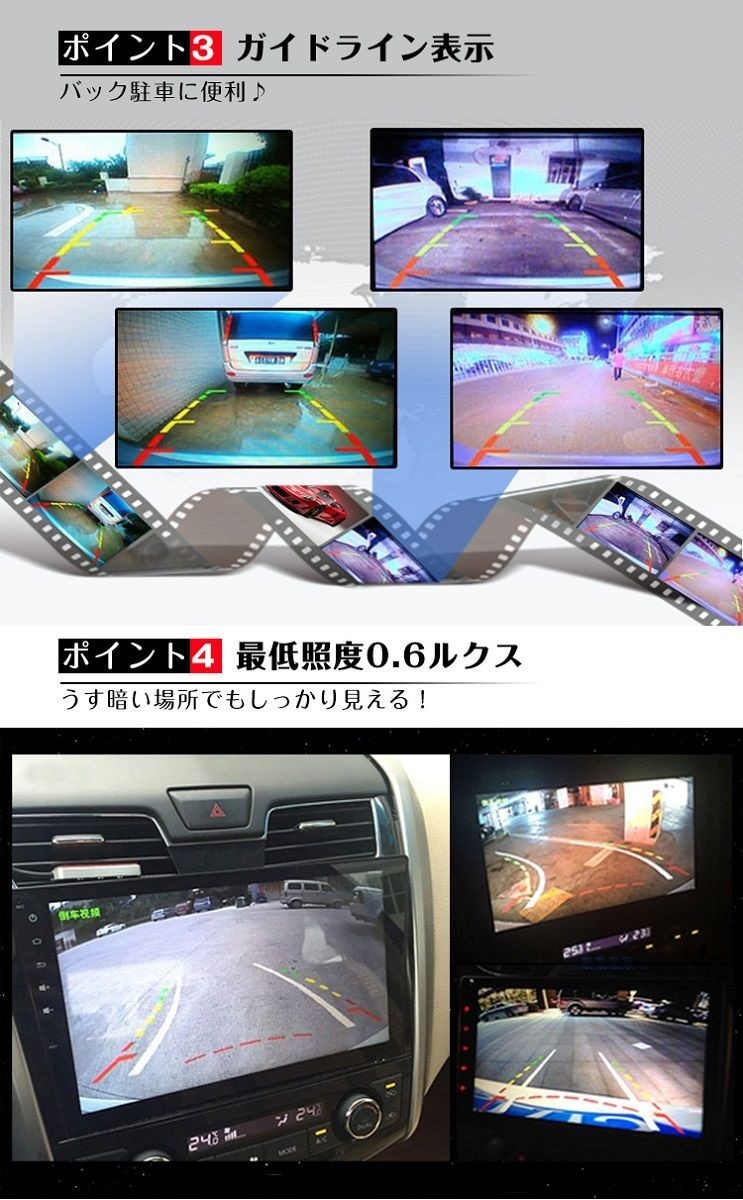 車用バックカメラ E102