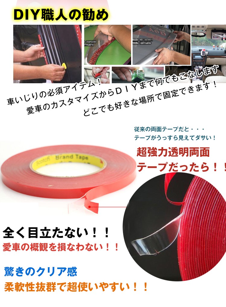 3m超強力透明両面テープ Kp003