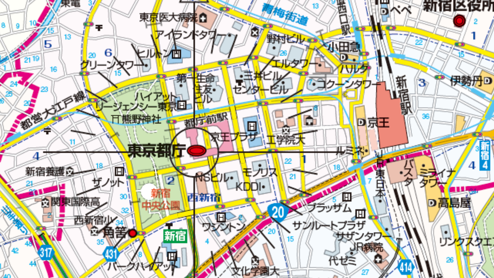 マイエリアマップ 方位線付き地図 を印刷販売 | マップル地図プリント