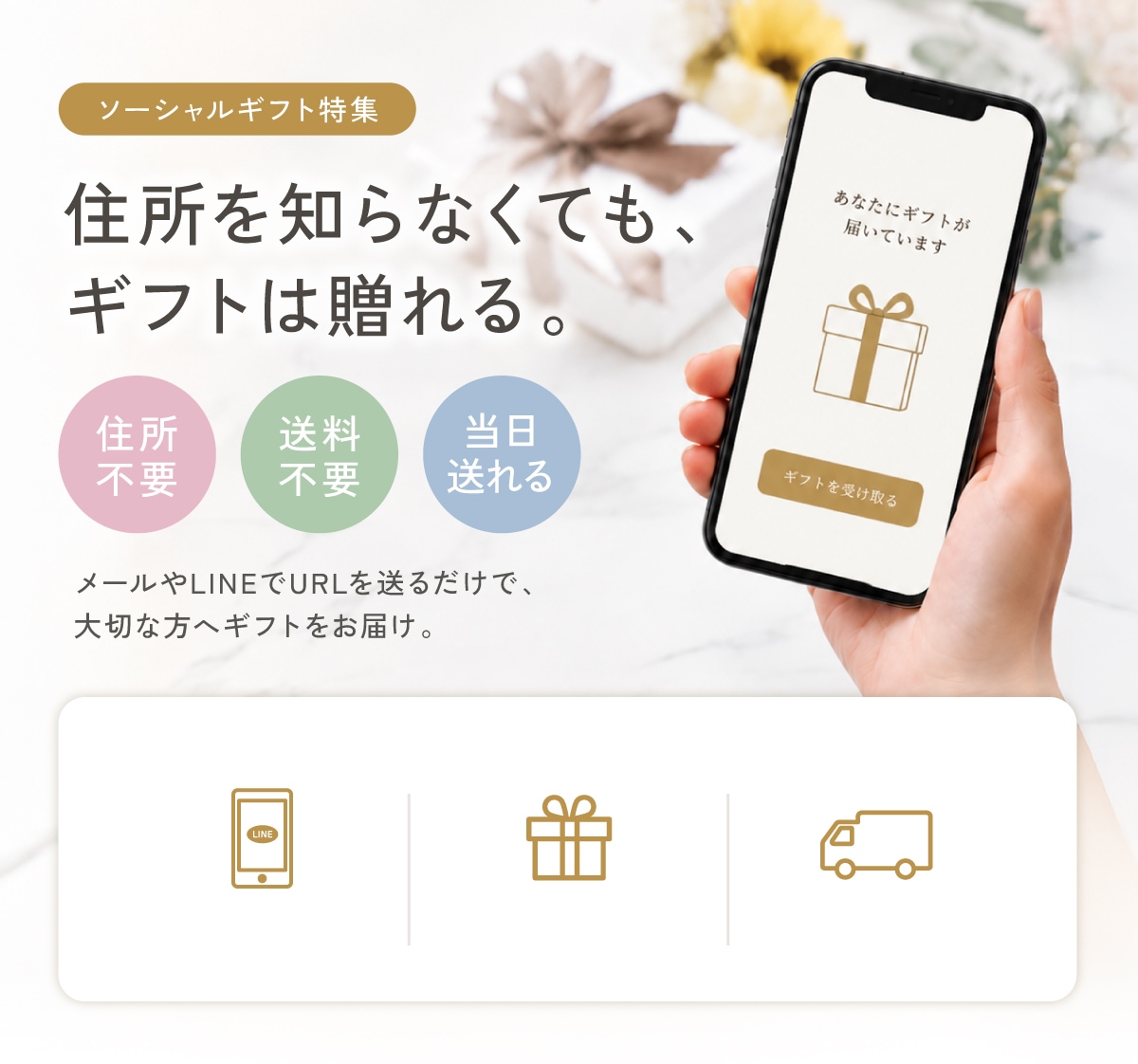住所を知らなくても、ギフトは贈れる。ソーシャルギフト特集