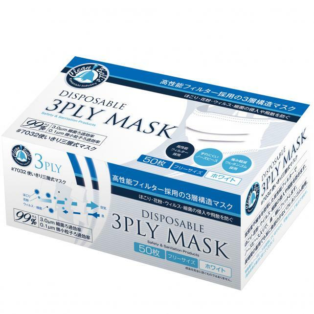 不織布製 サージカルマスク 医療用 公立病院で使用実績あり 3PLY