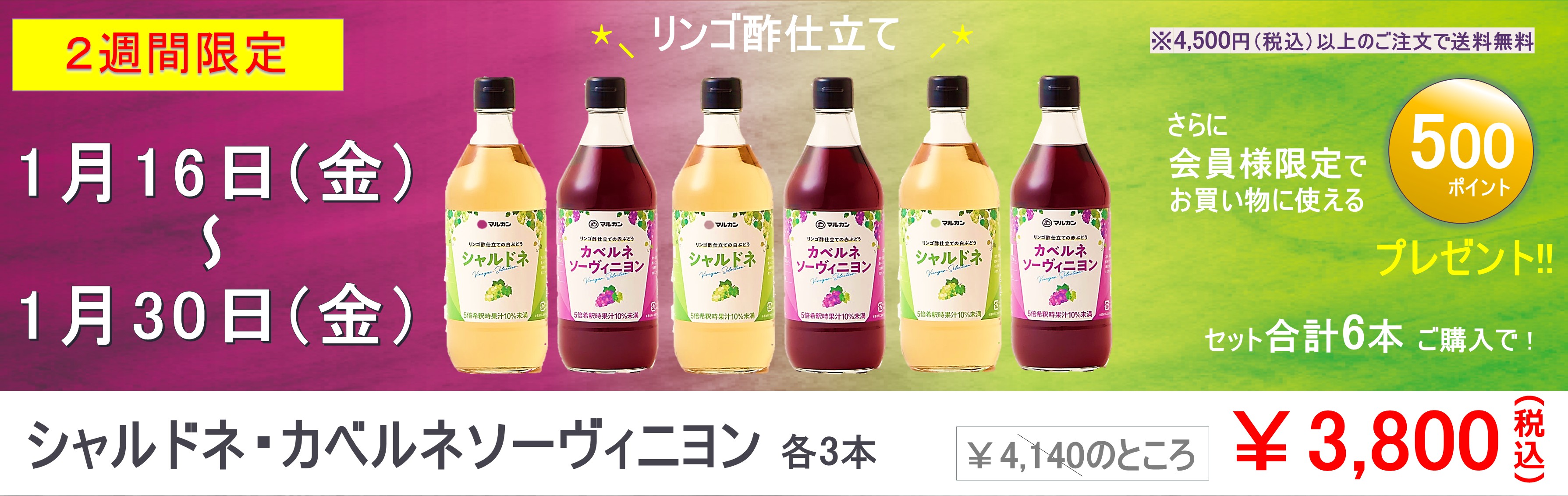 特別企画リンゴ酢仕立て