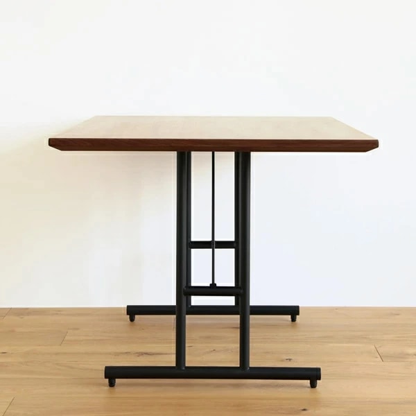 クール2 ダイニングテーブル 幅120 ウォールナット材 アイアン 脚 テーブル 鉄脚 ブラック-上質な家具・インテリアの通販 大阪マルキン家具