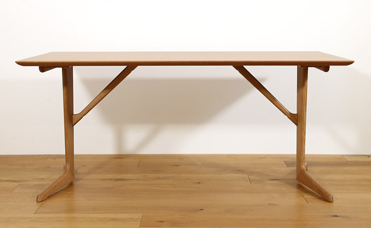 B品・アウトレット】ダイニングテーブル 2本脚 160×75×69cm OL色 高さ