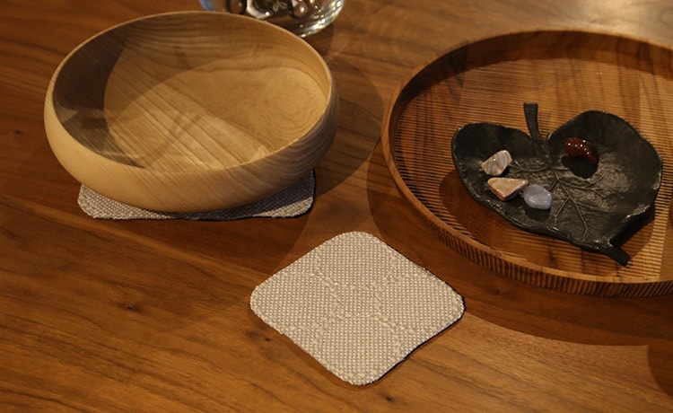 コースター おしゃれ 布 クヴァドラ生地 タンバリン ハリンダル プチ