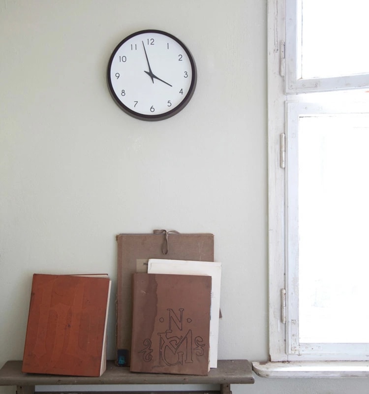 レムノス 掛け時計 電波時計　Campagne(カンパーニュ) 壁掛け時計 ウォールクロック おしゃれ 北欧 木製 ナチュラル  ブラウン-上質な家具・インテリアの通販 大阪マルキン家具