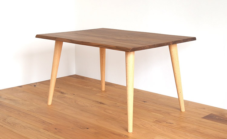 西海岸風 一枚板 テーブル120.7【脚:長さ•素材(木製に)変更可能 