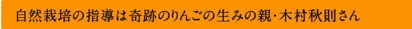 自然栽培の指導 木村秋則氏