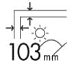 フレーム幅103mm