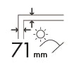 フレーム幅71mm