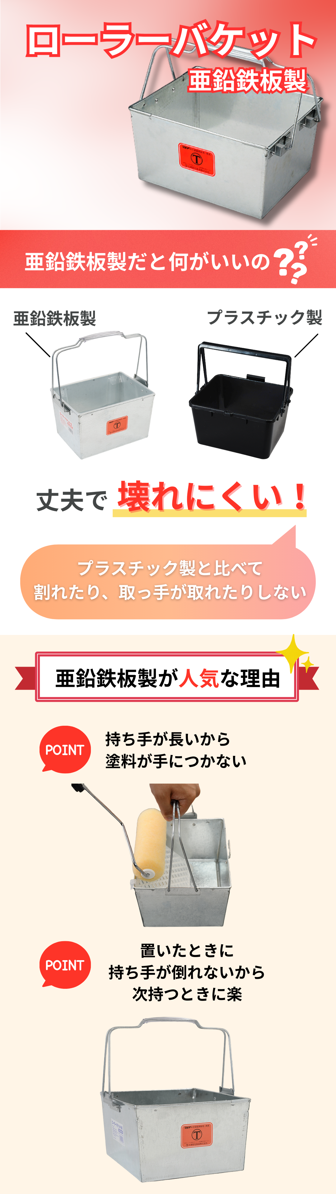 ローラーバケット 亜鉛鉄板製 ｜大塚刷毛製造株式会社公式オンライン