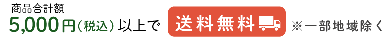 送料は税込み5000円以上購入で無料(一部地域除く)