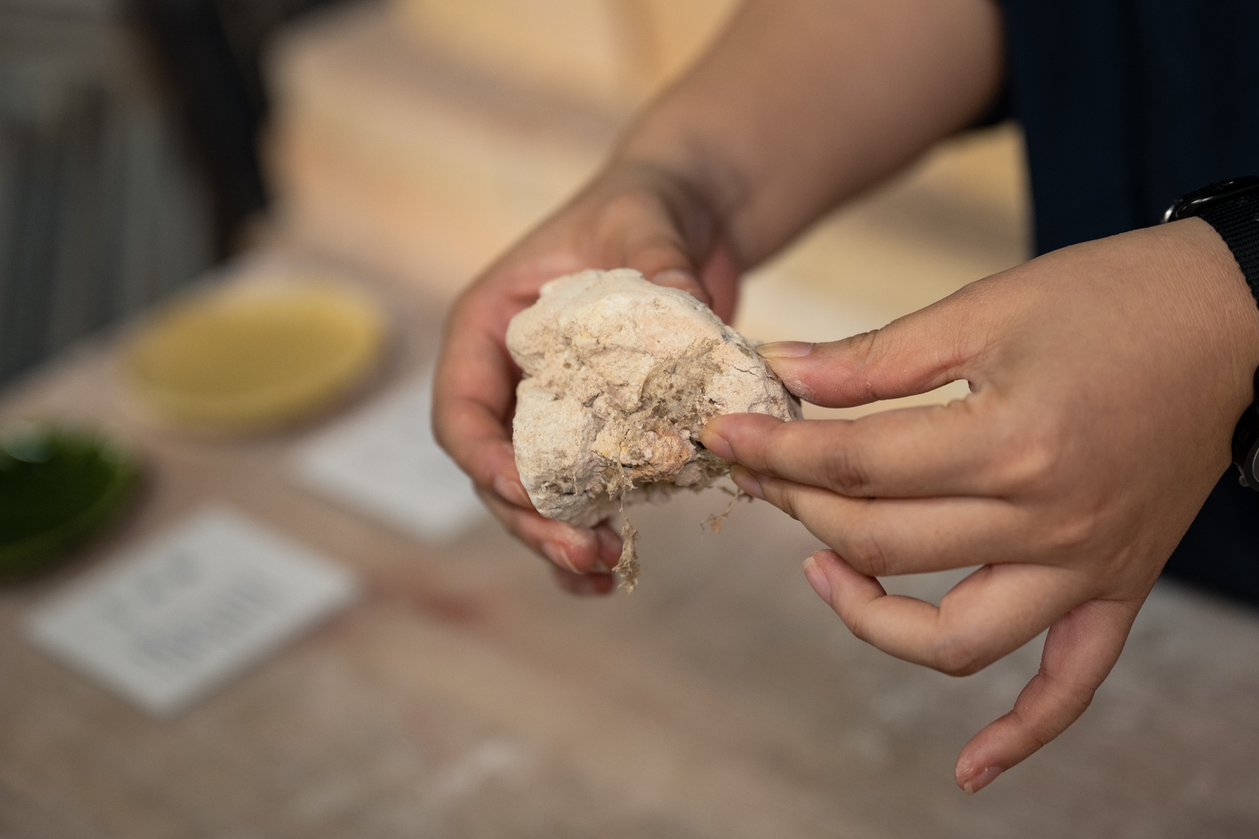 百草土を使った成形