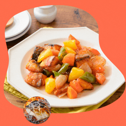 旨塩さばの甘酢炒め