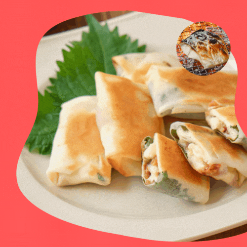 旨塩さばの梅しそチーズ春巻き