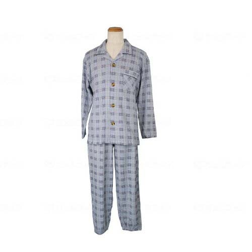 羽衣綿業 紳士 やすらぎパジャマ 122019 グレー ブルー 寝巻き