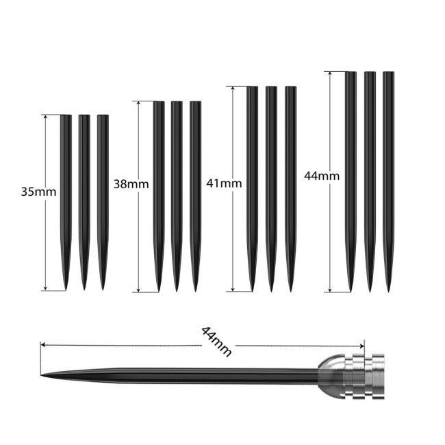 ハローズ ブラック スティールポイント Harrows BLACK STEELTIP POINTS