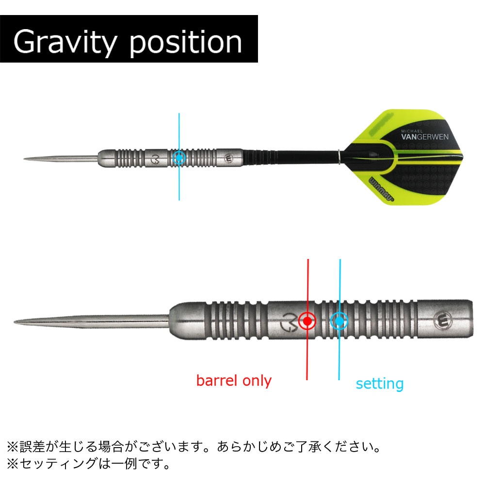 winmau MvG AUTHENTIC 20g ソフトダーツ バレル - ダーツ