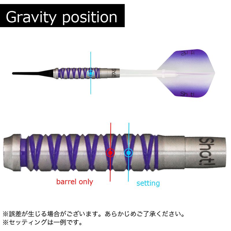 Shot! darts】shot! 908 3402-420 20g ショット ソフトダーツ バレル 