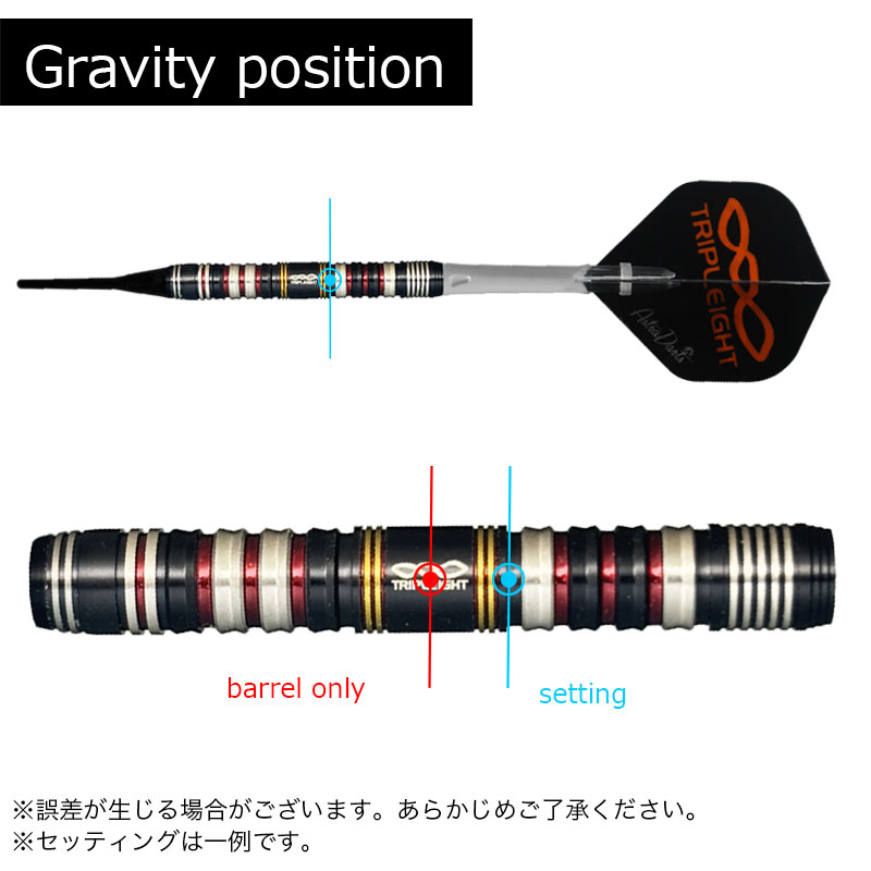 トリプレイト ポミエ Tripleight pommier 中谷 祐里 ダーツ バレル