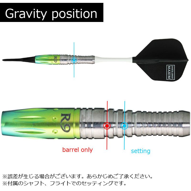 ダーツ サムライ フュージョン R9 チップ シャフト フライト ケース セットバレルのスペック材質